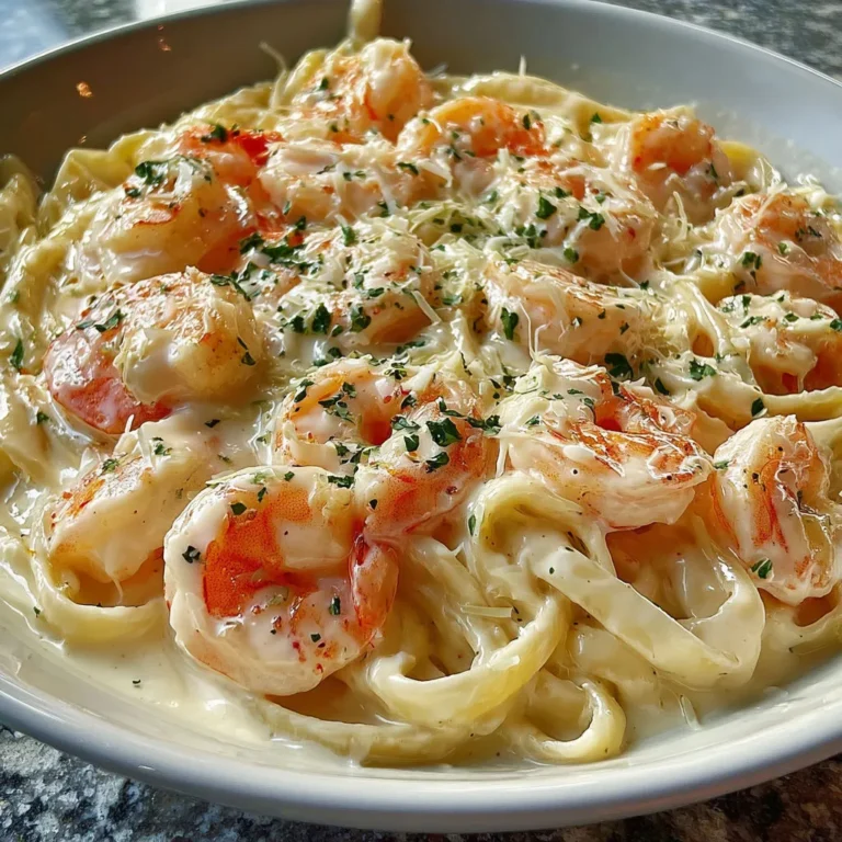 Crevettes Alfredo crémeuses : recette simple et savoureuse