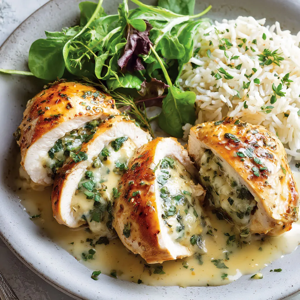 Délice de poulet farci au fromage brie