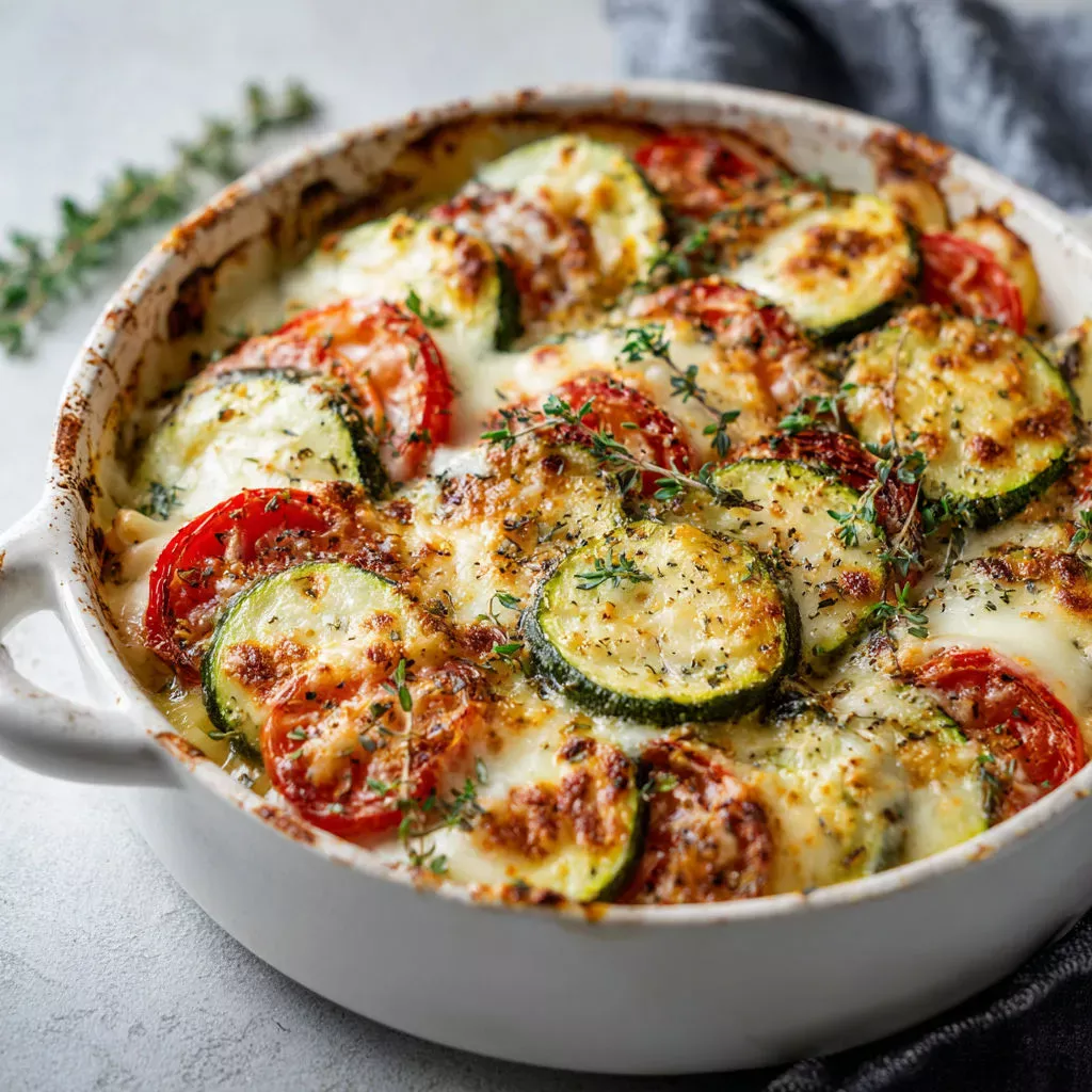 Délice estival : Gratin Courgettes Mozzarella Tomates