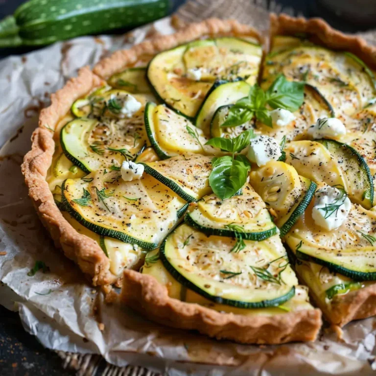 Délice estival: Tarte légère courgettes et chèvre