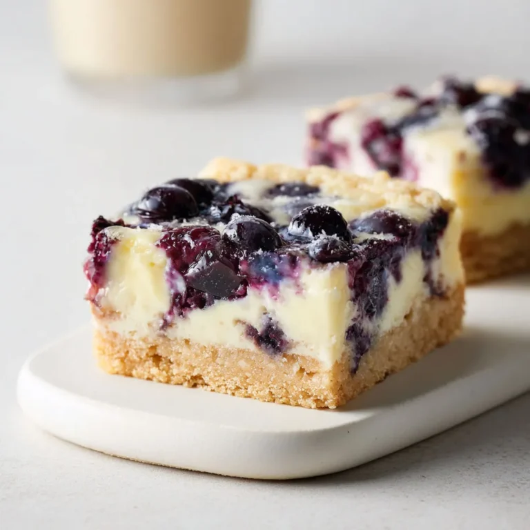 Délice gourmand : carrés bleuets et chocolat blanc.