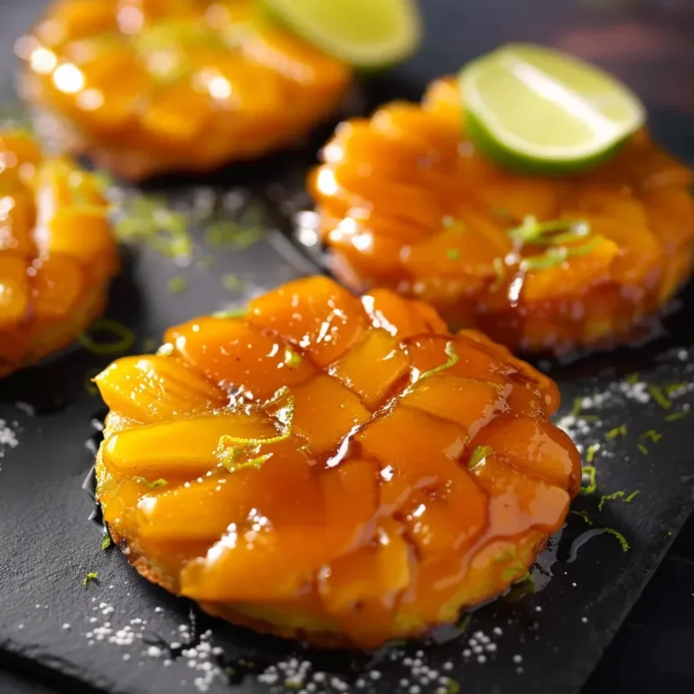 Délice: Mini tatins mangue citron, une explosion fruitée!