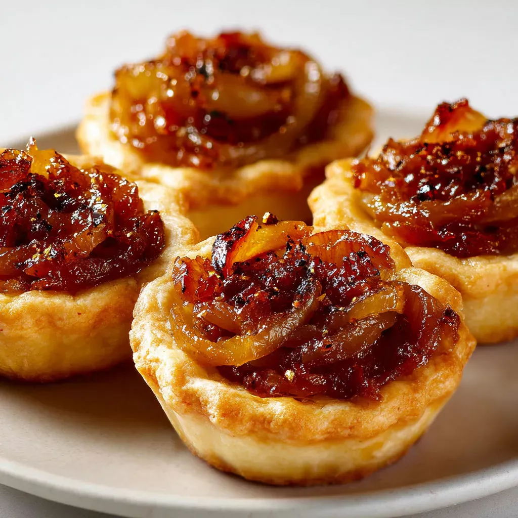 Délice sucré-salé : Mini Tartelettes Oignons Caramélisés au Miel