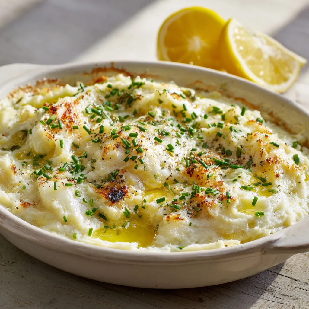 Délicieuse brandade de cabillaud et pommes de terre.