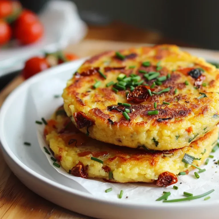 Délicieuses Galettes Polenta aux Tomates Séchées