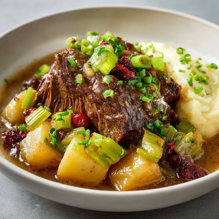Délicieux boeuf braisé avec céleris, recette savoureuse et facile.