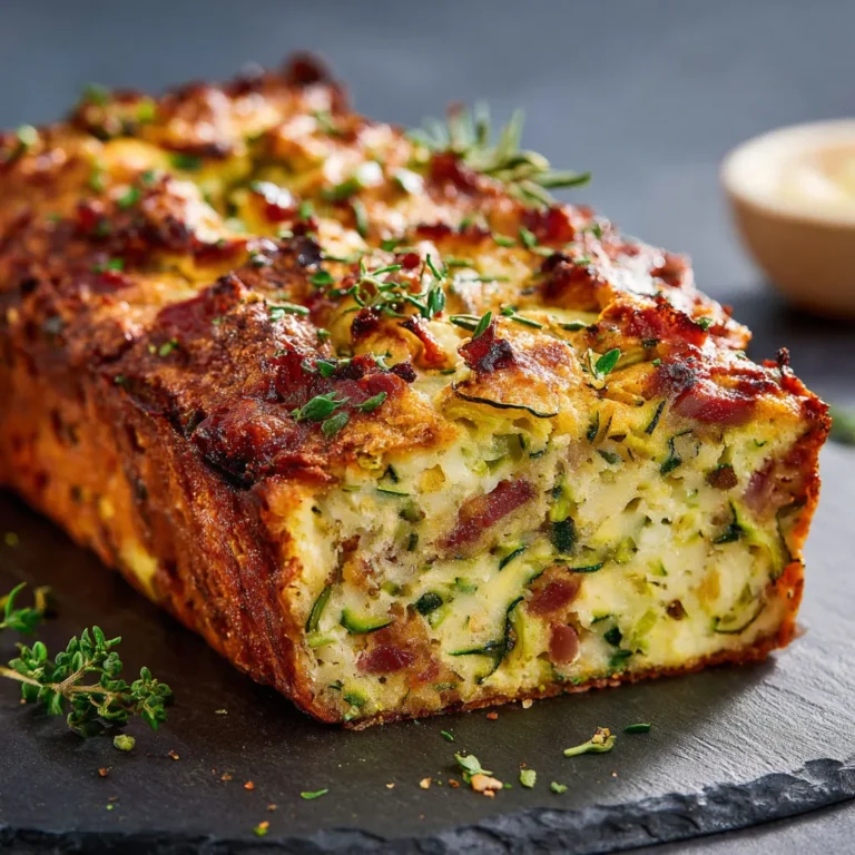 Délicieux Cake Courgette et Lardons: Recette Moelleuse à Tester