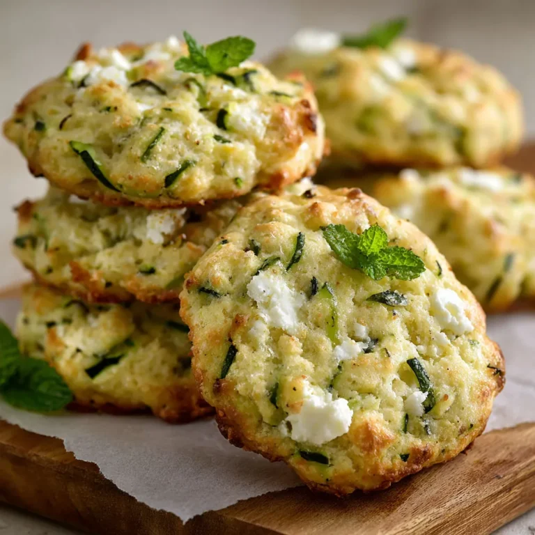 Délicieux cookies courgette au chèvre et à la menthe