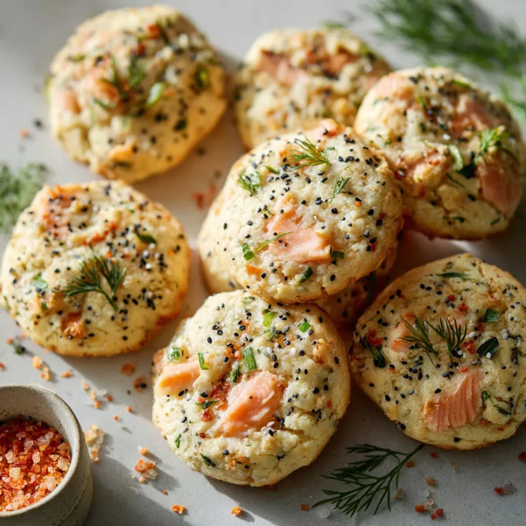 Délicieux cookies salés au saumon et fromage frais