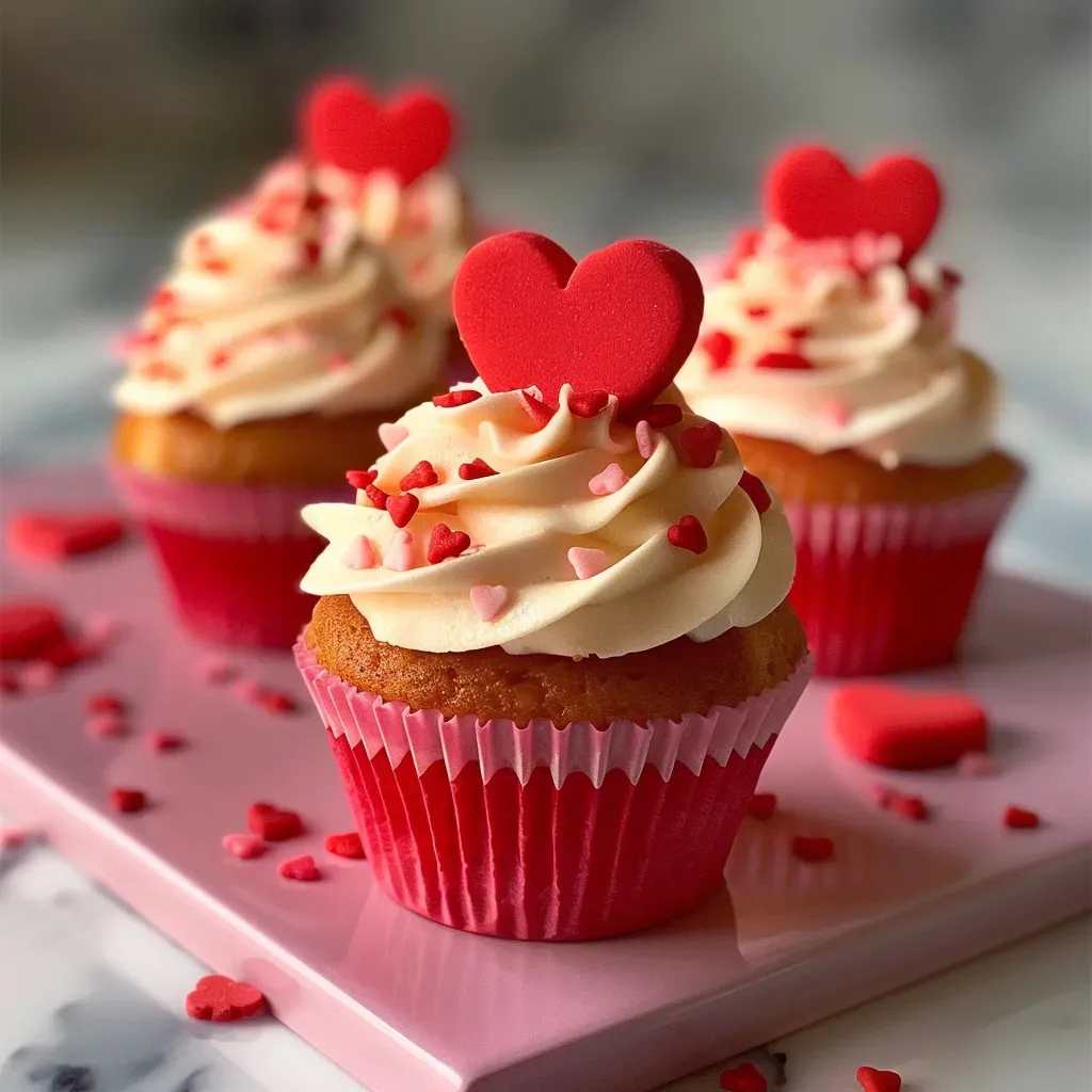 Délicieux cupcakes moelleux pour la Saint-Valentin