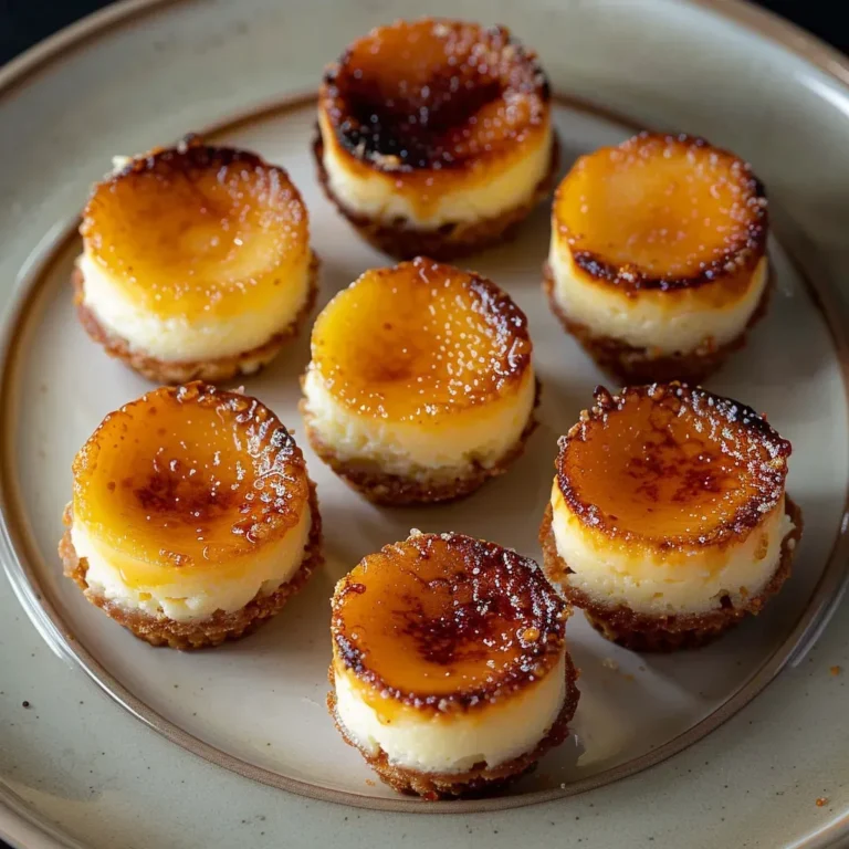 Délicieux mini cheesecakes crème brûlée: recette simple et gourmande