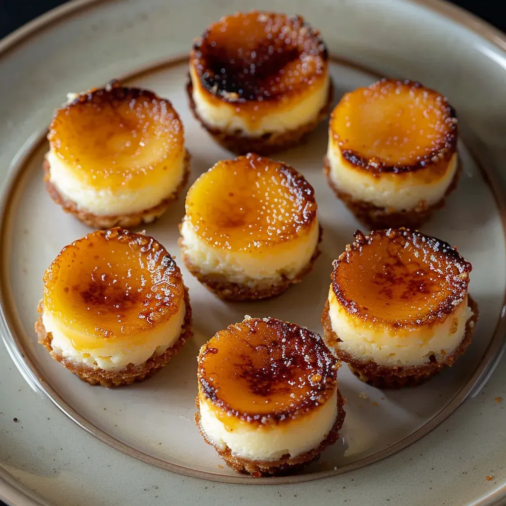 Délicieux mini cheesecakes crème brûlée: recette simple et gourmande