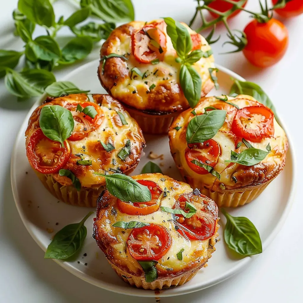 Délicieux muffins au fromage mozzarella et tomates séchées
