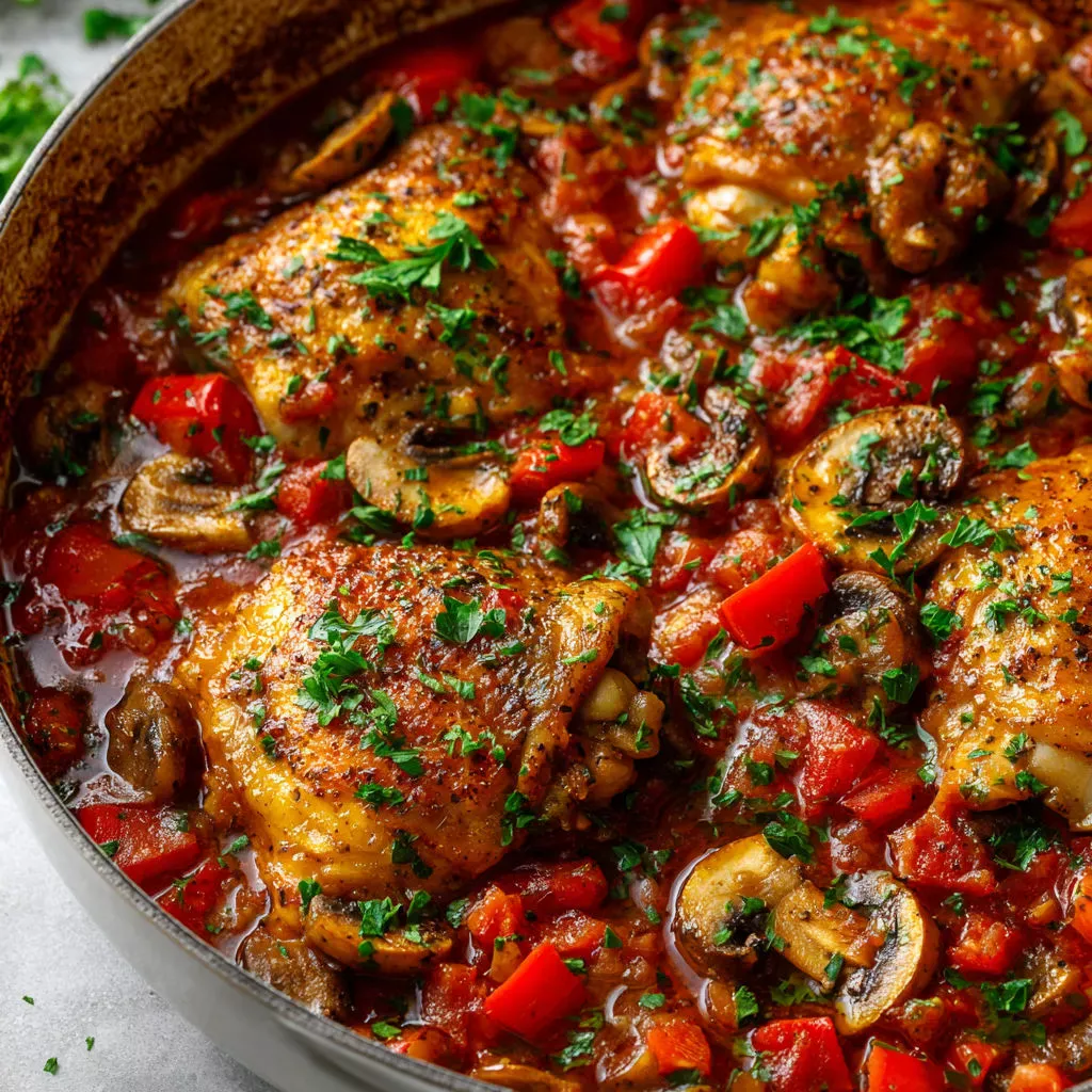 Délicieux poulet chasseur à l'italienne: recette authentique et facile