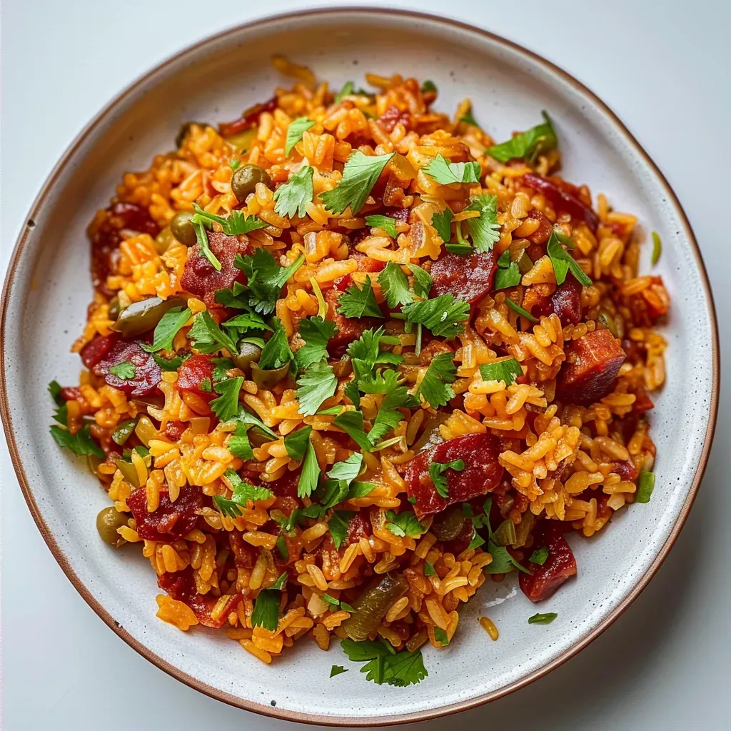 Délicieux riz mexicain avec viande hachée