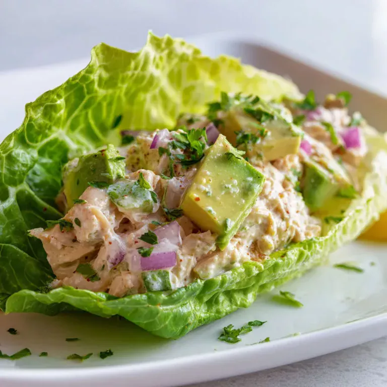 Délicieux rouleaux de laitue au poulet et avocat