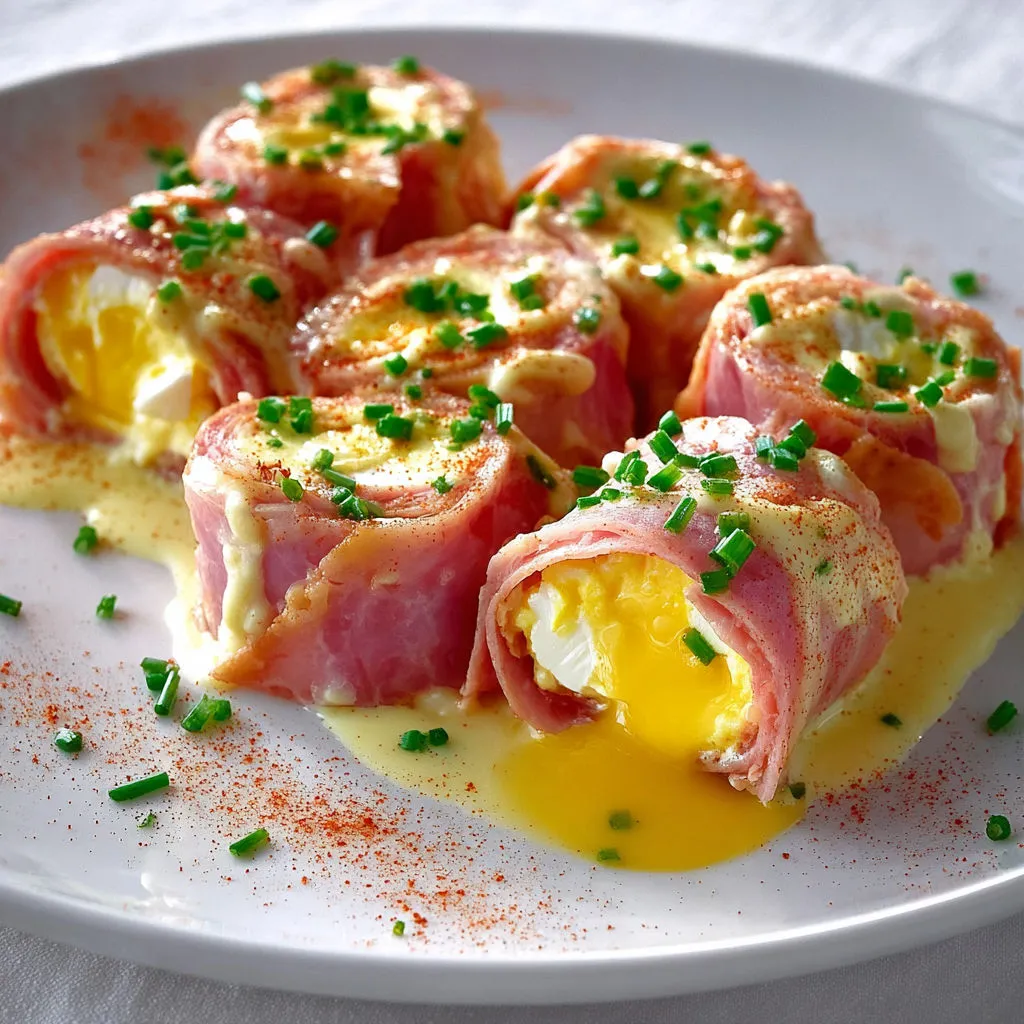 Délicieux rouleaux jambon œufs : recette facile et rapide