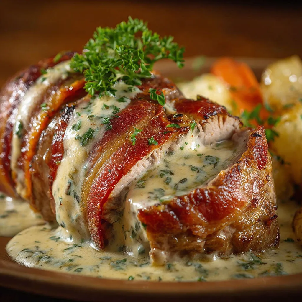 Filet Mignon de Porc au Boursin et Lardons