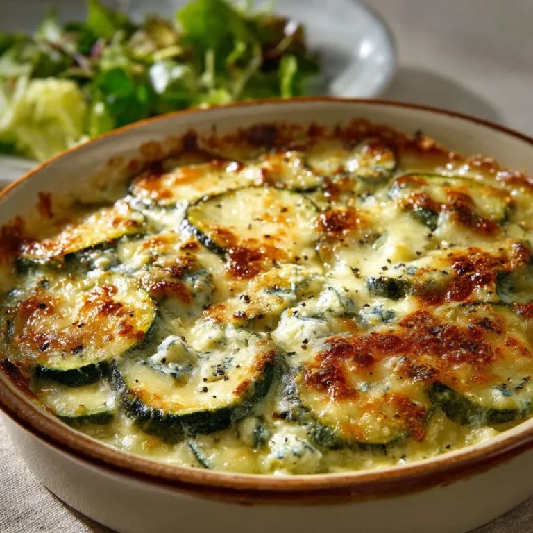 Gratin de Courgettes au Fromage Bleu: Recette Savoureuse