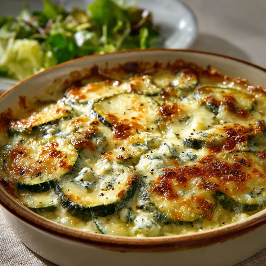 Gratin de Courgettes au Fromage Bleu: Recette Savoureuse