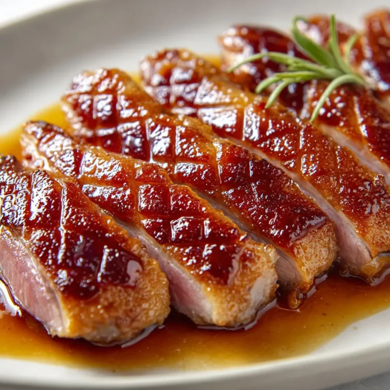 Magret de canard au miel et vinaigre balsamique succulent