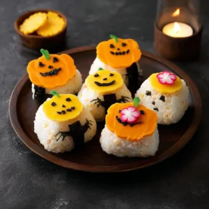 Onigiris Halloween : recette effrayante thon et mimolette