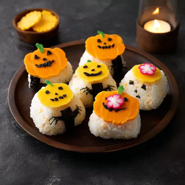 Onigiris Halloween : recette effrayante thon et mimolette