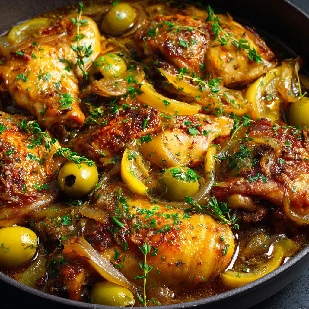 Poulet citron olives: recette savoureuse par le chef Etchebest