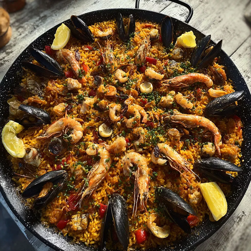 Recette Paella Géante: Savourez un Festin de Fruits de Mer