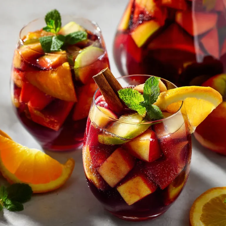 Recette Sangria sans alcool: Boisson fruitée rafraîchissante