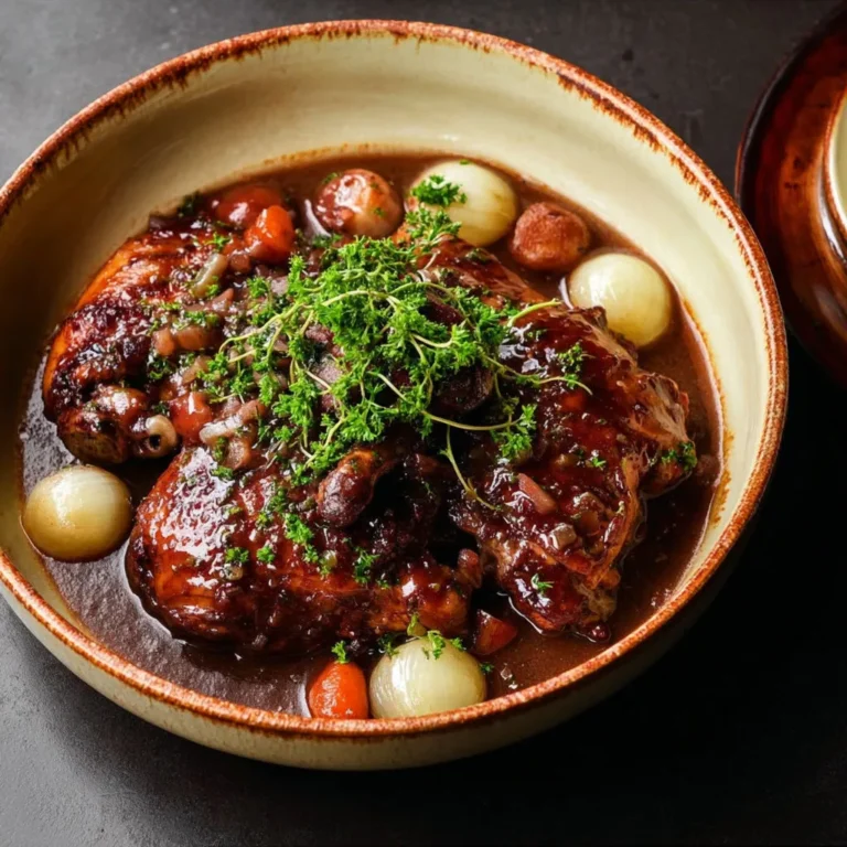 Recette savoureuse de Coq au Vin de Bourgogne