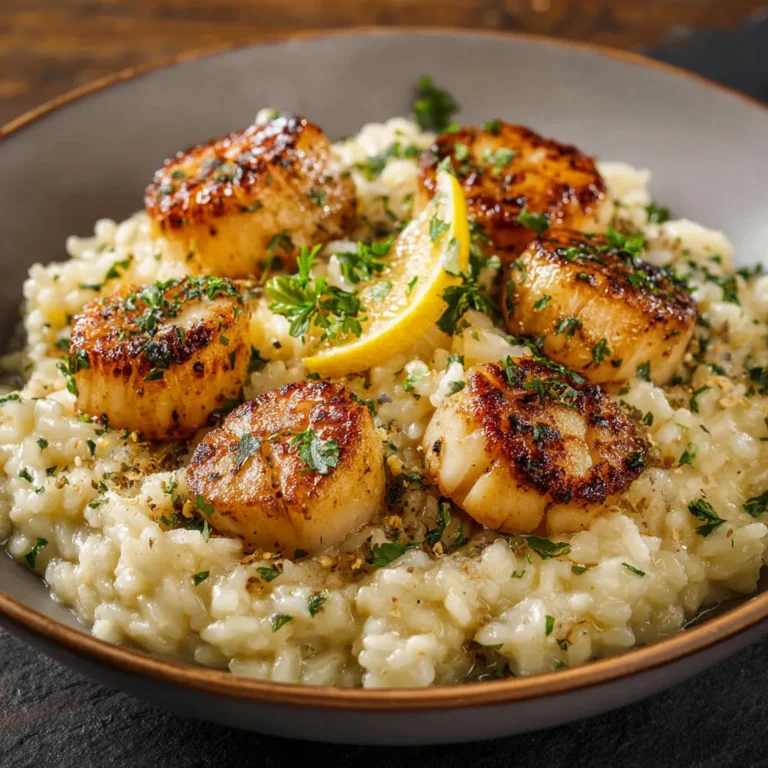 Risotto aux noix de Saint-Jacques: recette délicieuse et crémeuse