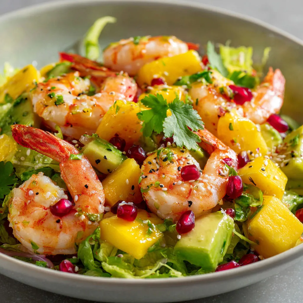 Salade exotique crevettes, mangue et avocat