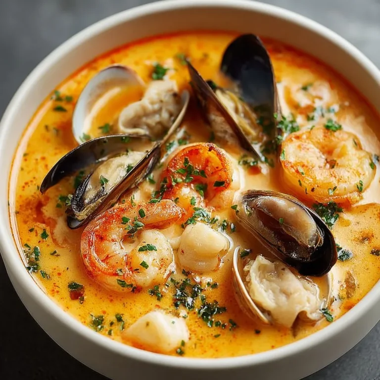 Soupe crémeuse aux fruits de mer : recette savoureuse et facile