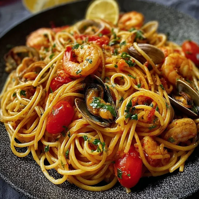 Spaghetti aux fruits de mer : une recette savoureuse.