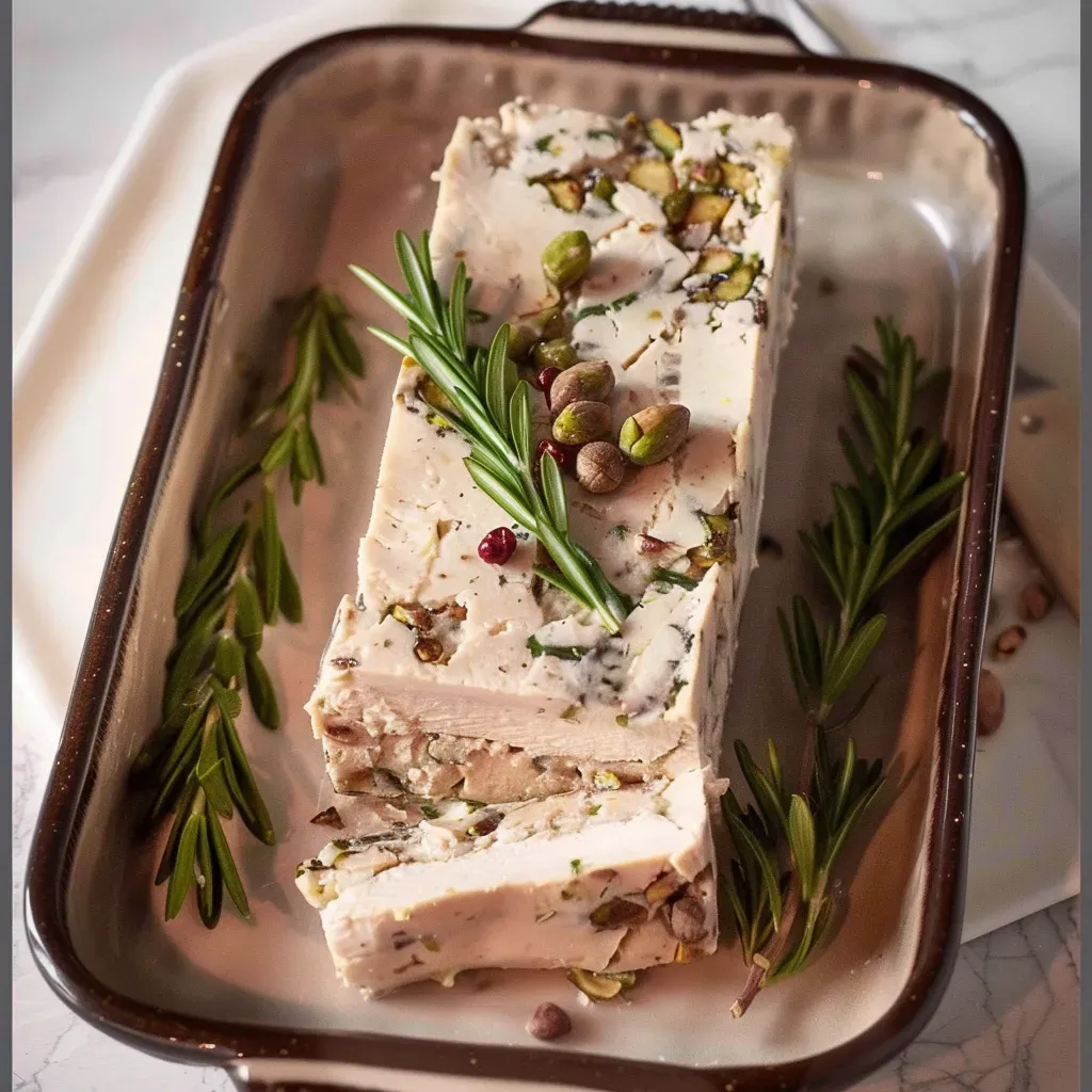 Terrine de poulet aux pistaches : recette rapide et savoureuse