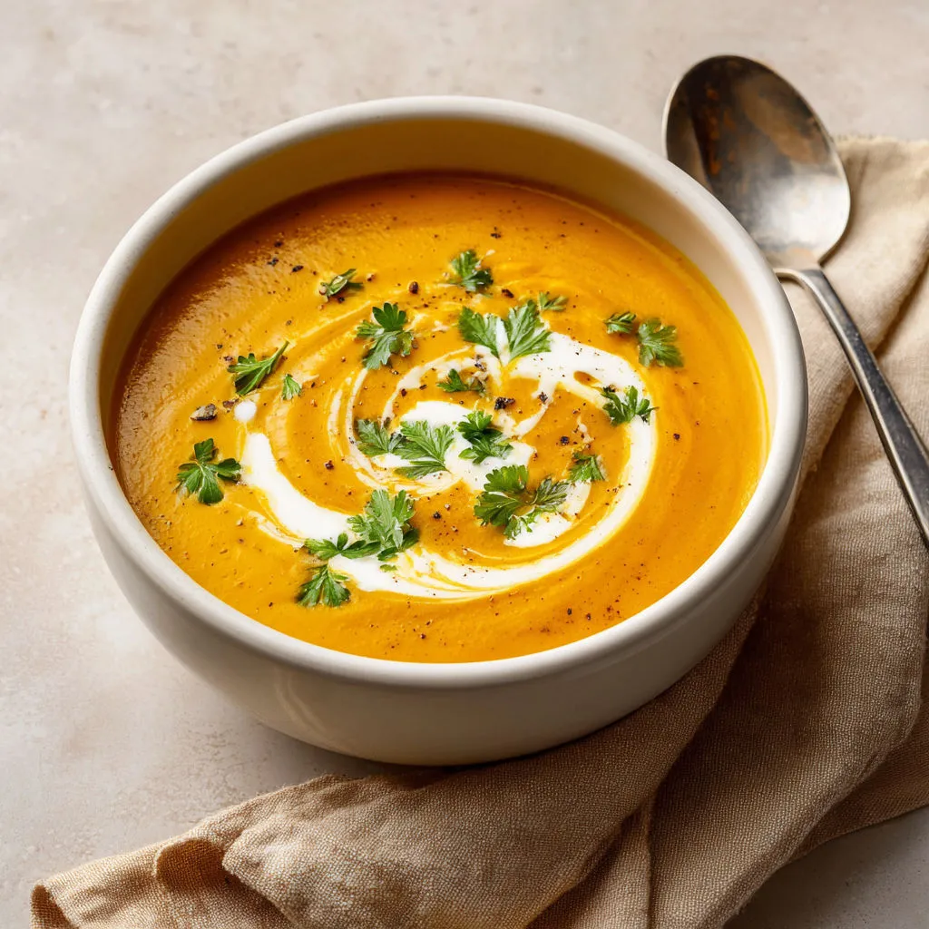 Velouté potimarron et châtaignes grillées