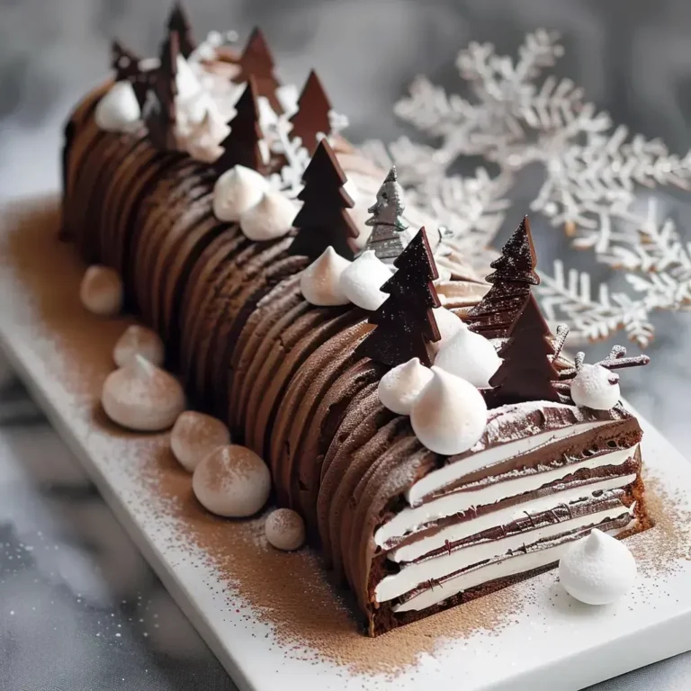 Bûche au chocolat pour Noël : recette élégante et festive