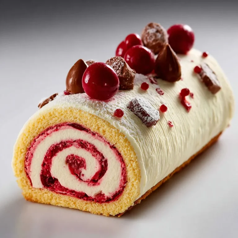 Bûche gourmande mascarpone cerises Kinder: recette festive et délicieuse