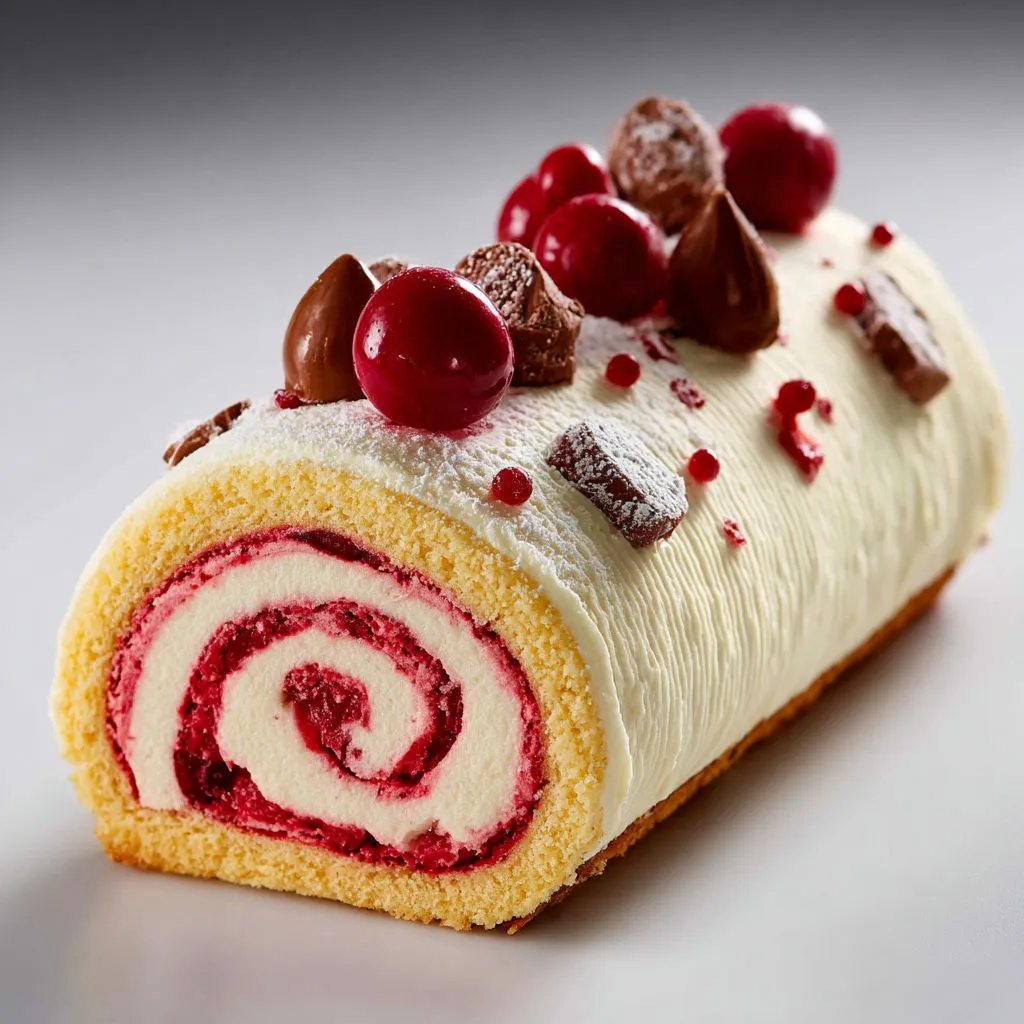 Bûche gourmande mascarpone cerises Kinder: recette festive et délicieuse