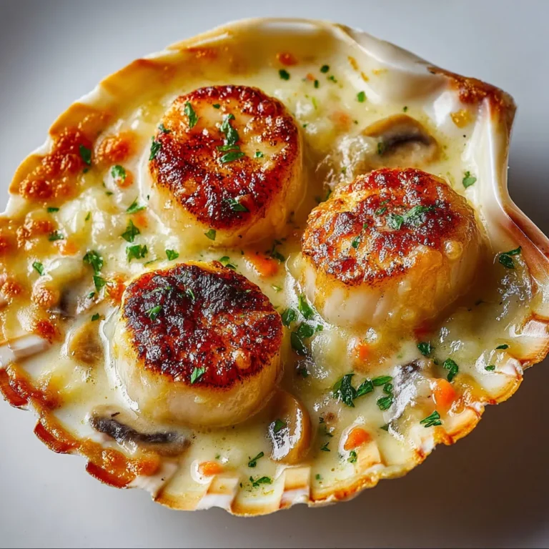 Coquilles gratinées au fromage : recette savoureuse et fondante