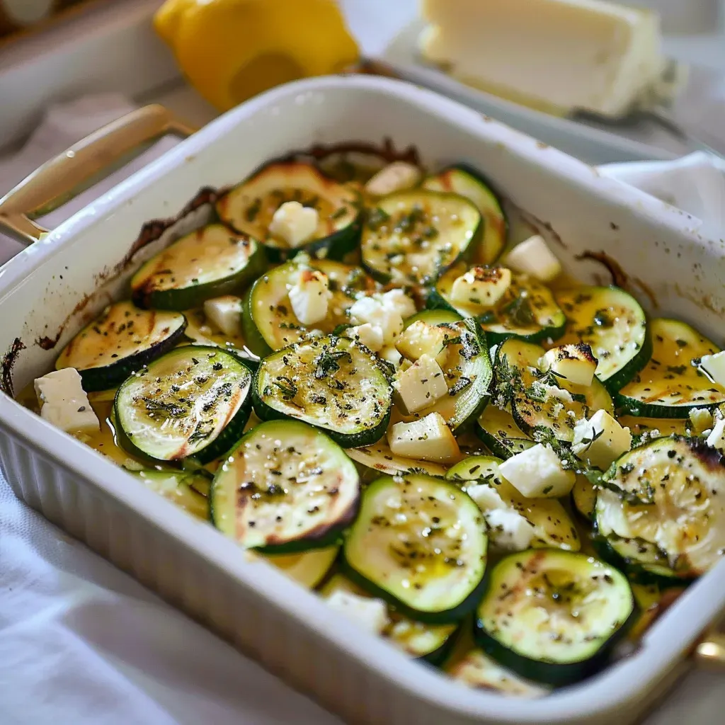 Courgettes fondantes gratinées à la feta : un délice !