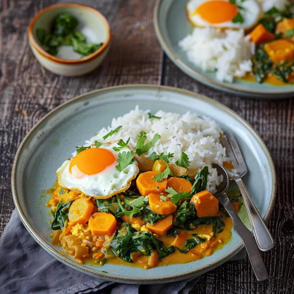 Curry de légumes léger au lait de coco