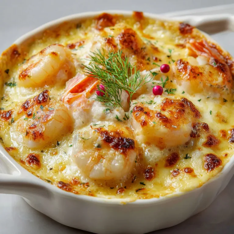 Délice de la Mer Gratiné : Recette de Cassolette Seafood
