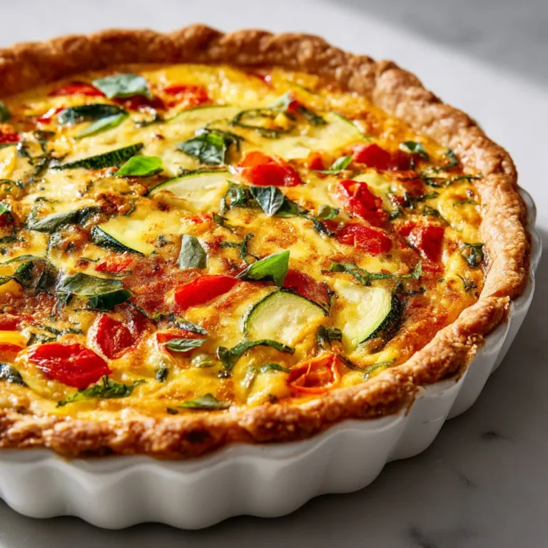 Délice estival : quiche aux courgettes, tomates et poivrons