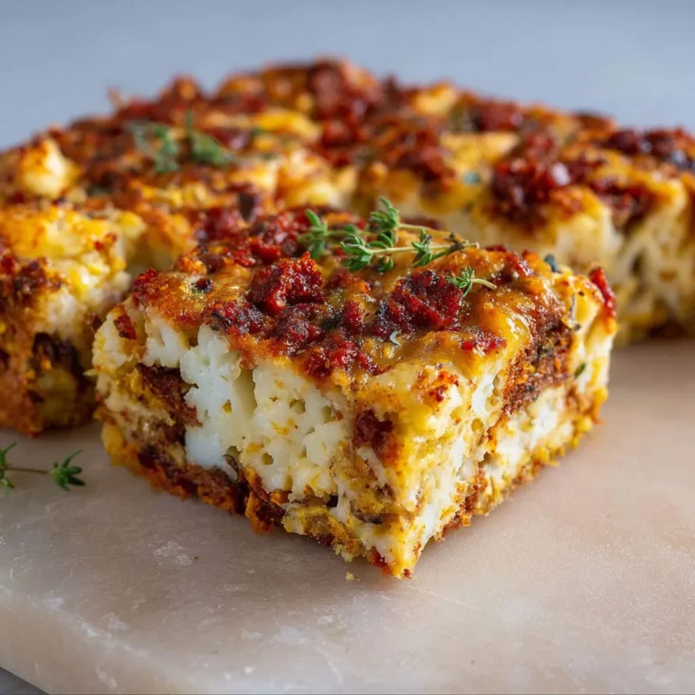 Délice salé : brownie chou-fleur chorizo, irrésistible et savoureux