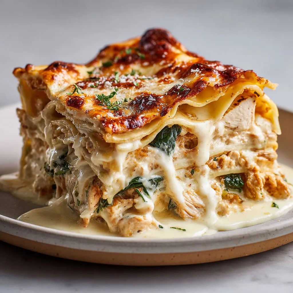 Délicieuse recette de lasagnes au poulet et épinards