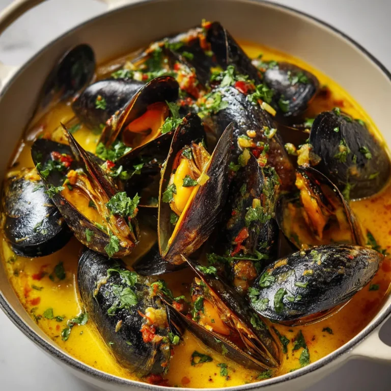 Délicieuse soupe de moules safranée : recette facile et savoureuse