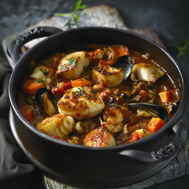 Délicieuse zarzuela de fruits de mer frais