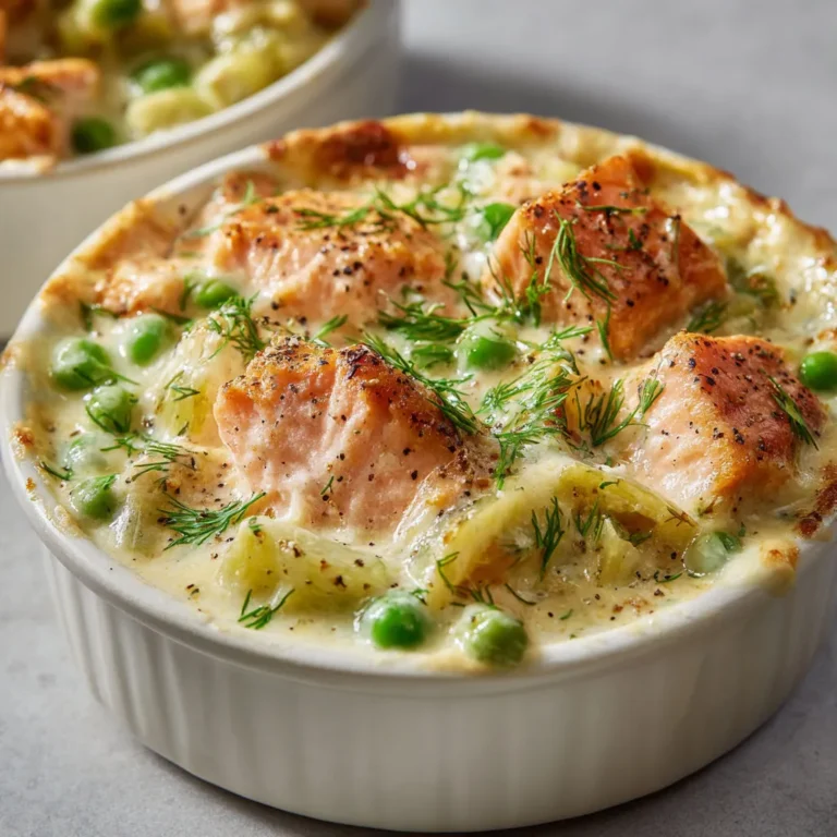 Délicieuses cassolettes saumon et poireaux, un régal léger!